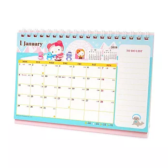 《Sanrio》HELLO KITTY 2018 可立式記事桌曆