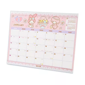 《Sanrio》美樂蒂 2018 桌上型月曆