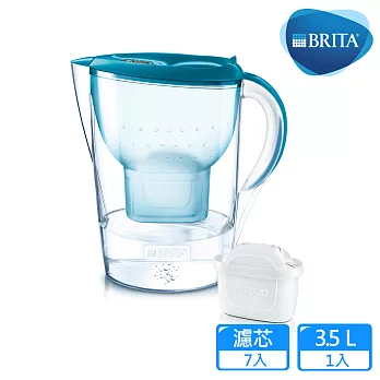 【德國BRITA】3.5公升Marella馬利拉花漾壺+6入MAXTRA Plus濾芯_純淨藍(共7芯)純淨藍