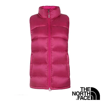 【The North Face】女 800 fill 羽絨背心S桃粉紅