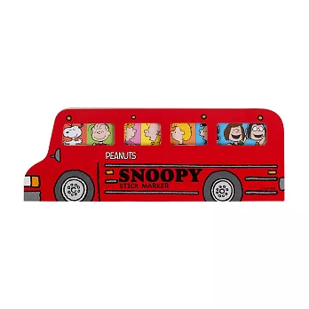 《sun-star》SNOOPY清涼一夏系列自黏標籤便利貼(紅巴士)