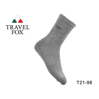 TRAVEL FOX 旅狐 純棉厚底毛巾運動襪 [T21-98]灰