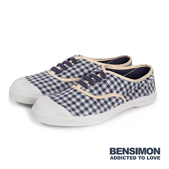 BENSIMON 法國國民鞋 季節限定 (女) - 格紋綁帶款 GinghamEU38Gingham