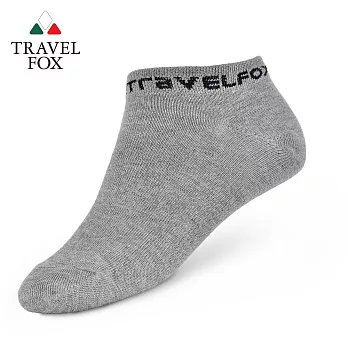 TRAVEL FOX 旅狐 女純棉船形襪 踝襪 [T33W-98]灰