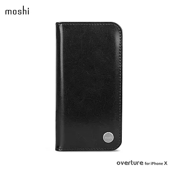 Moshi Overture for iPhone X 側開卡夾型保護套炭黑