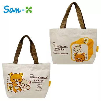 【日本正版授權】San-X 拉拉熊 帆布 手提袋/便當袋 懶懶熊 Rilakkuma -A款