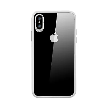 透明殼專家iPhone X 蜂巢抗震邊框 透明背蓋防摔殼 (林果創意 Lingo)白色