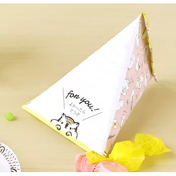 【配kokubari】立體三角包裝小紙袋10入- 刺蝟先生祝福