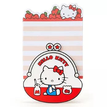 《Sanrio》HELLO KITTY便條紙與造型夾座組(復古錢包)