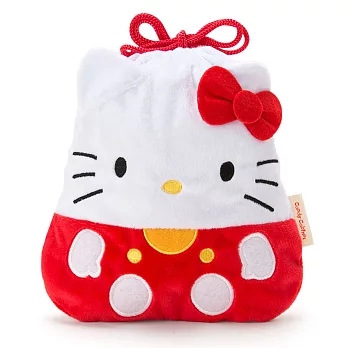 《Sanrio》HELLO KITTY可愛玩偶造型縮口袋