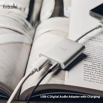 Moshi USB-C 音樂/充電二合一轉接器銀