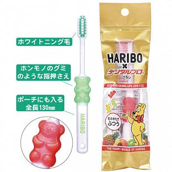【2入】13cm HARIBO小熊軟糖造型牙刷_綠色