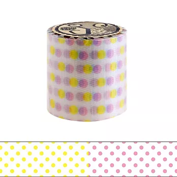 【YOJO tape】彩色圖紋養生膠帶─透明四色圓點