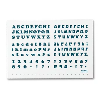 【MIWAX】紙膠帶切割墊A5 ‧英文字母&數字