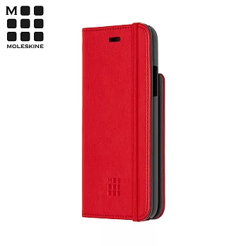 MOLESKINE iPhone X 經典筆記造型皮革套-紅