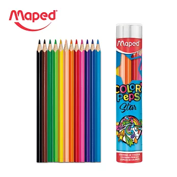 【法國Maped】學用筒裝彩色鉛筆12色