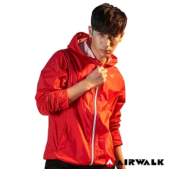 【AIRWALK】男款連帽風衣外套-紅色XL紅色