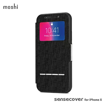 Moshi SenseCover for iPhone X 感應式極簡保護套經典黑