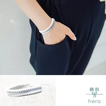 【Hera】赫拉 衝浪寬版編織真皮手環/手鍊-3色(白色)