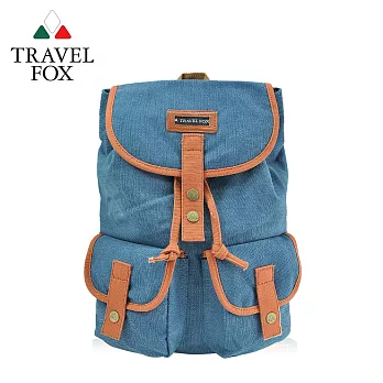 【TRAVEL FOX 旅狐】帆布束口後背水桶包 (TB672-77) 淺藍