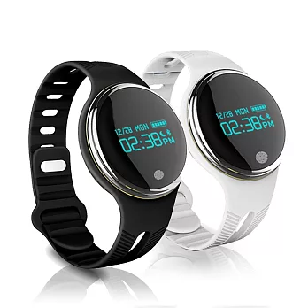 E07手錶造型 運動觸控防水智慧手環黑色