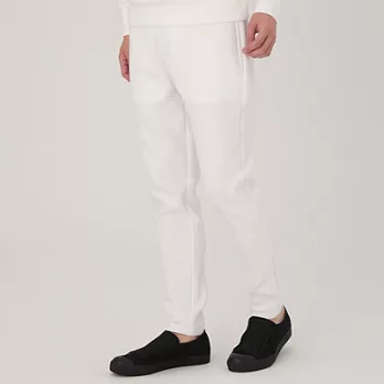 [MUJI無印良品]男棉混二重織撥水加工舒適長褲XL白色