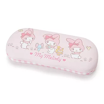 《Sanrio》美樂蒂 PU皮革眼鏡收納盒(好朋友)