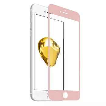 【SHOWHAN】全覆蓋iPhone6/6s plus(5.5吋)高清亮面防指紋9H鋼化保護貼 (三色可選)玫瑰金