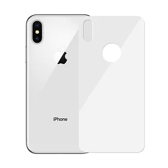 【SHOWHAN】iPhone X (5.8吋) 5D全覆蓋後貼9H鋼化玻璃保護貼 (兩色可選)白色