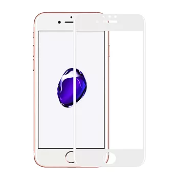 【SHOWHAN】iPhone6/6s (4.7吋) 5D全覆蓋0.2mm超薄9H鋼化玻璃保護貼 (兩色可選)白色