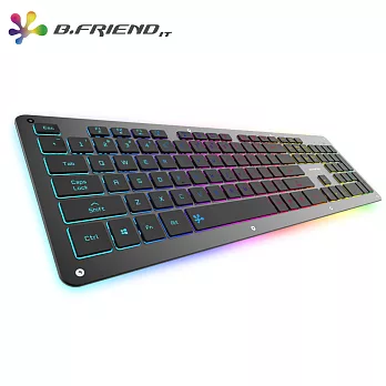 B.FRIEND GK5剪刀腳有線遊戲鍵盤(RGB)黑