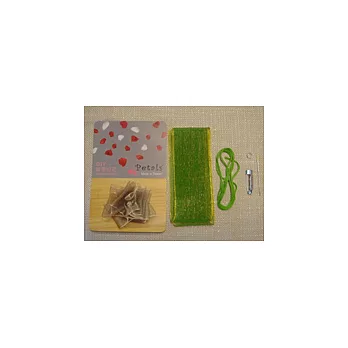 Petals緞帶刺繡-DIY水晶玫瑰胸花材料包(草綠)