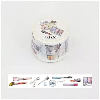 【BGM】和紙膠帶 ‧水彩物品心系列 -化妝品
