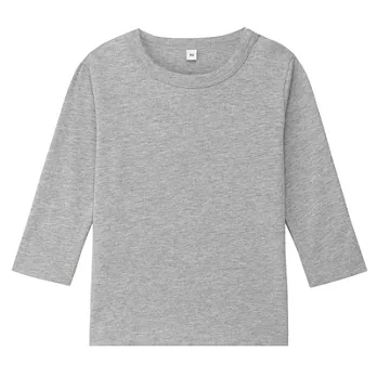 [MUJI無印良品]幼兒有機棉每日兒童服長袖T恤80銀灰