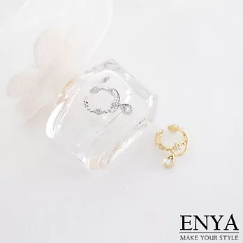 Enya★優雅四葉草耳骨夾金色