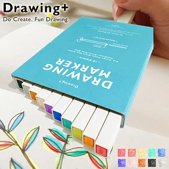 KOKUYO Drawing+方形馬克蠟筆 -10色入(常用色)