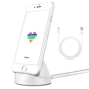 無瑕流線 Type-C手機充電座陶瓷白