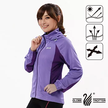 【遊遍天下】女版吸濕排汗透氣抗UV立領連帽外套(GJ10010)M紫色