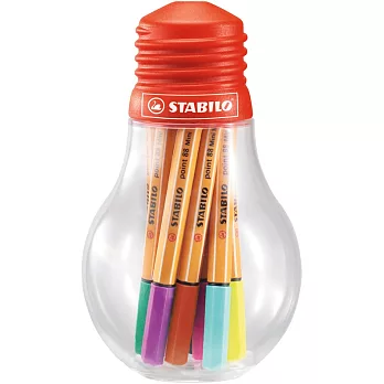 【歐洲限定版】STABILO Colorful Ideas Point 88 Mini 創意燈泡系列 迷你簽字筆 12色典藏組