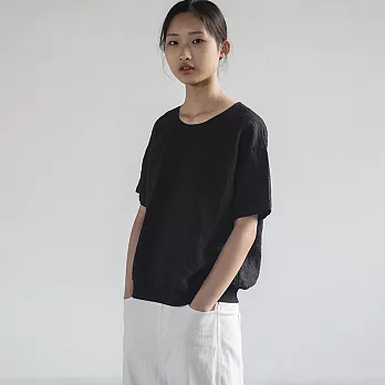旅途原品_快風_原創設計亞麻短袖T恤 S-XL　M黑色