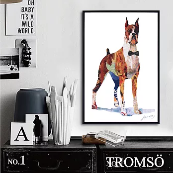TROMSO北歐時代風尚有框畫-奇幻紳士狗40X60CM奇幻紳士狗