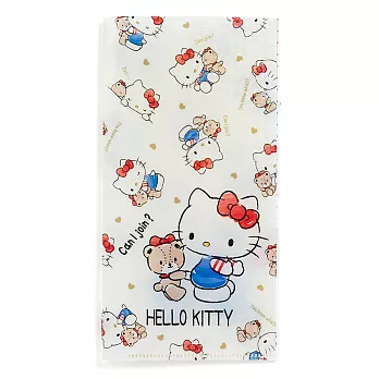 《Sanrio》HELLO KITTY PP雙袋式折疊票券收納夾(手繪小熊)