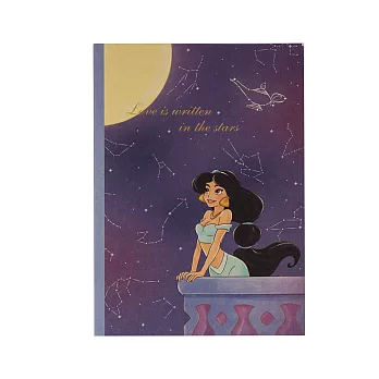 《sun-star》迪士尼公主靜謐夜空系列B5膠裝筆記本(茉莉公主)