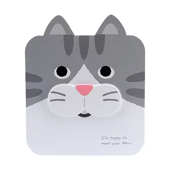 【SUGAI WORLD】貓鼻子便利貼-灰貓