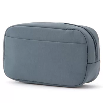 [MUJI無印良品]尼龍盒型化妝包/藍