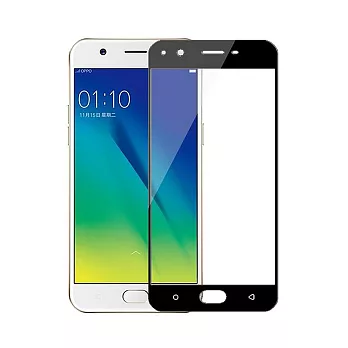 SSTAR OPPO A57 全膠滿版日規全覆蓋9H鋼化玻璃保護貼/黑色