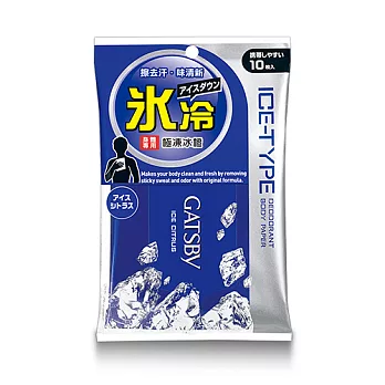 GATSBY 體用抗菌濕巾(極凍冰橙)10張入