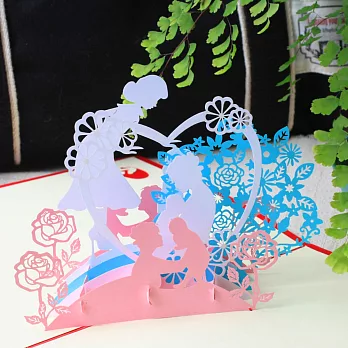 3D立體紙雕卡片‧萬用祝福卡(紅底)