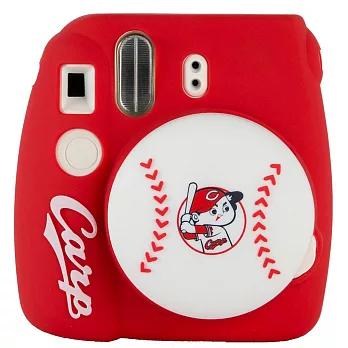 (平行輸入)FUJIFILM instax mini 8+ Hiroshima carp 廣島鯉魚隊 拍立得相機-送空白底片2盒