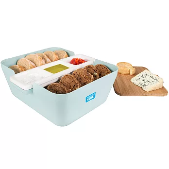 《TK》麵包收納盒+醬碟組(淺藍)